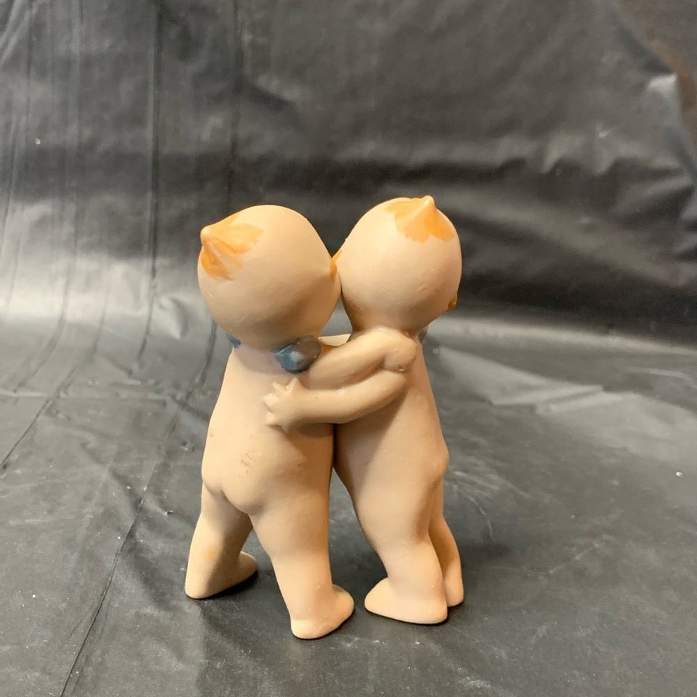 Rose O’Neill Hugging Dolls Vintage Bisque Cream Beige German 1912 Collectible - Picture 2 of 7